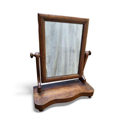 VINTAGE EDWARDIAN WOODEN DRESSING TABLE MIRROR SWIVEL FRAME LOVELY PATINA - ADDITIONAL PHOTO 4