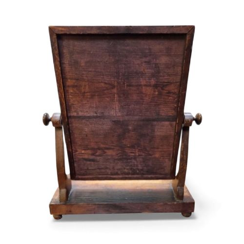 VINTAGE EDWARDIAN WOODEN DRESSING TABLE MIRROR SWIVEL FRAME LOVELY PATINA - ADDITIONAL PHOTO 5