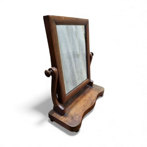 VINTAGE EDWARDIAN WOODEN DRESSING TABLE MIRROR SWIVEL FRAME LOVELY PATINA - ADDITIONAL PHOTO 8