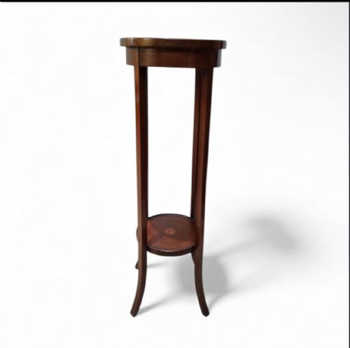 ANTIQUE EDWARDIAN MAHOGANY PLANT STAND EARLY 20TH CENTURY INLAID DETAIL - ADDITIONAL PHOTO 4
