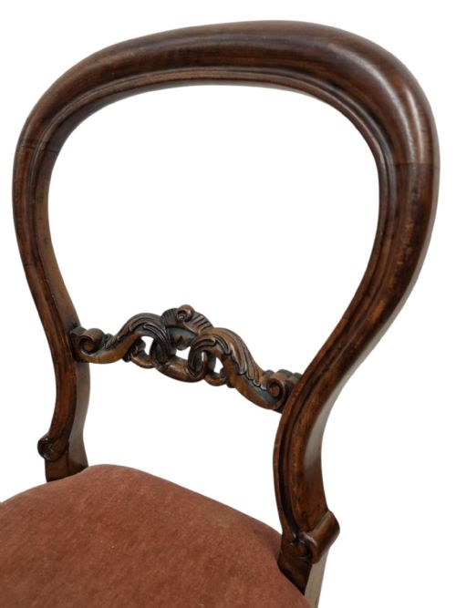 ANTIQUE VICTORIAN BALLOONBACK CHAIRS SET OF 2 C 18801900 CARVED DETAILS - ADDITIONAL PHOTO 1