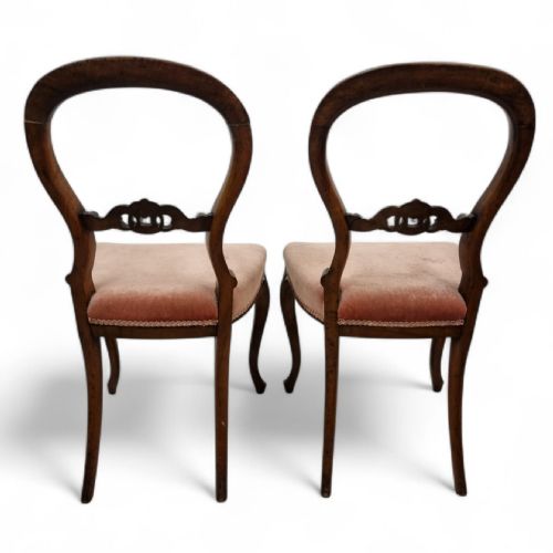 ANTIQUE VICTORIAN BALLOONBACK CHAIRS SET OF 2 C 18801900 CARVED DETAILS - ADDITIONAL PHOTO 2