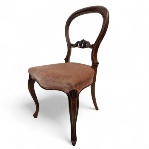 ANTIQUE VICTORIAN BALLOONBACK CHAIRS SET OF 2 C 18801900 CARVED DETAILS - ADDITIONAL PHOTO 6