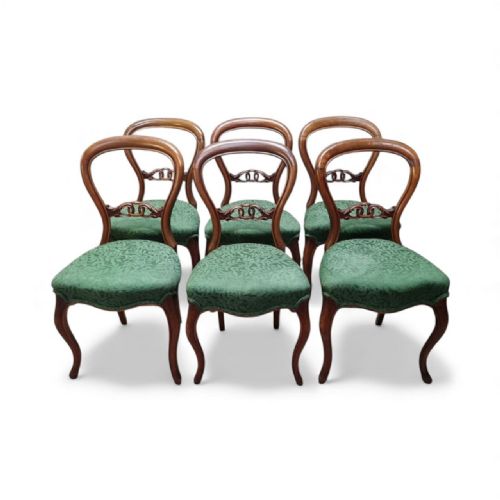 ANTIQUE VICTORIAN REVIVAL DINING CHAIRS C1890 SET OF 6 - ADDITIONAL PHOTO 6