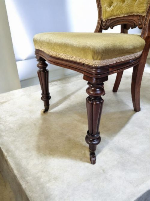 ANTIQUE VICTORIAN DINING CHAIRS BY BLYTH SONS SET OF 6 C 1890 - ADDITIONAL PHOTO 1