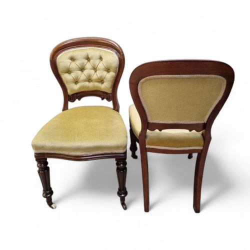 ANTIQUE VICTORIAN DINING CHAIRS BY BLYTH SONS SET OF 6 C 1890 - ADDITIONAL PHOTO 3