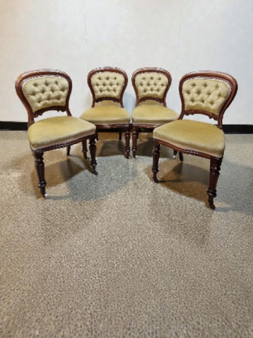 ANTIQUE VICTORIAN DINING CHAIRS BY BLYTH SONS SET OF 6 C 1890 - ADDITIONAL PHOTO 4