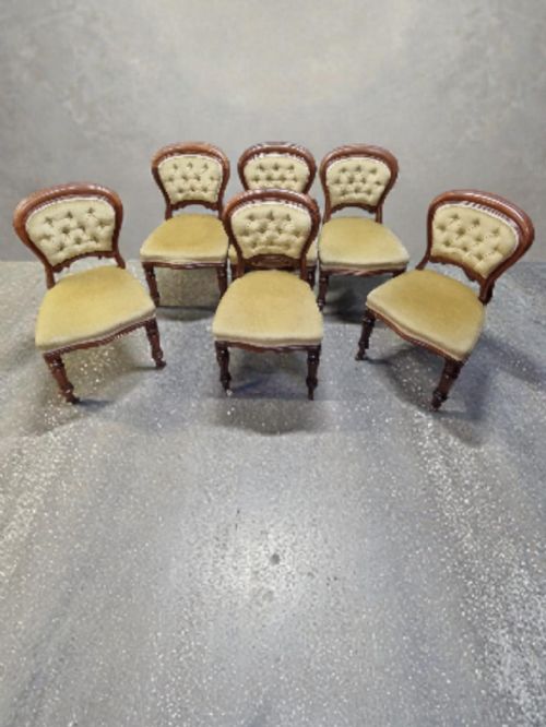 ANTIQUE VICTORIAN DINING CHAIRS BY BLYTH SONS SET OF 6 C 1890 - ADDITIONAL PHOTO 5