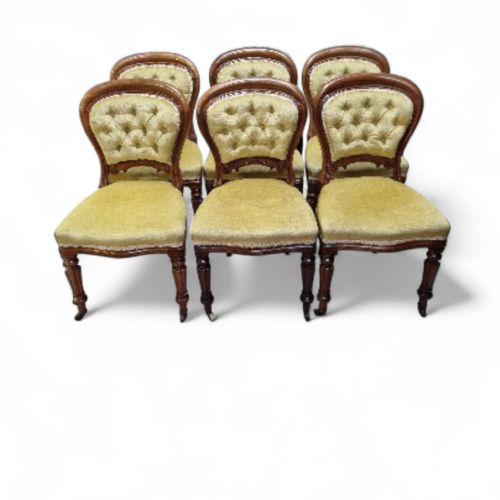 ANTIQUE VICTORIAN DINING CHAIRS BY BLYTH SONS SET OF 6 C 1890 - ADDITIONAL PHOTO 9