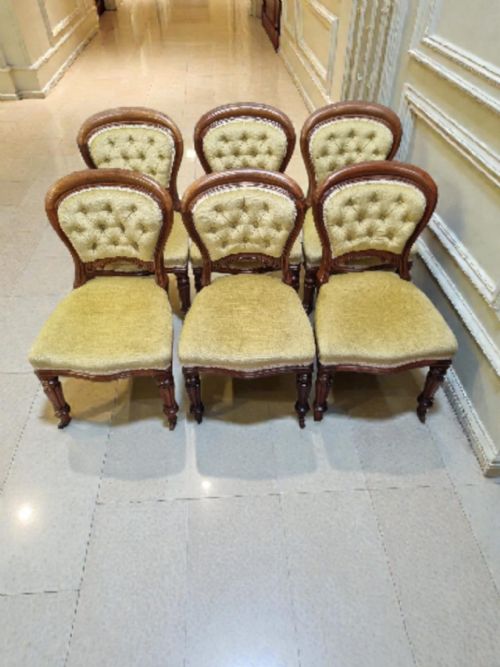 ANTIQUE VICTORIAN DINING CHAIRS BY BLYTH SONS SET OF 6 C 1890 - ADDITIONAL PHOTO 11