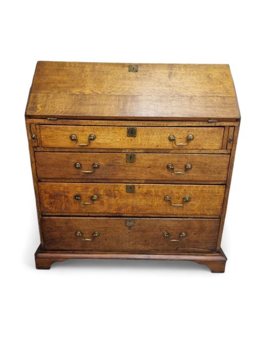 ANTIQUE VICTORIAN OAK WRITING BUREAU C1850 - ADDITIONAL PHOTO 1