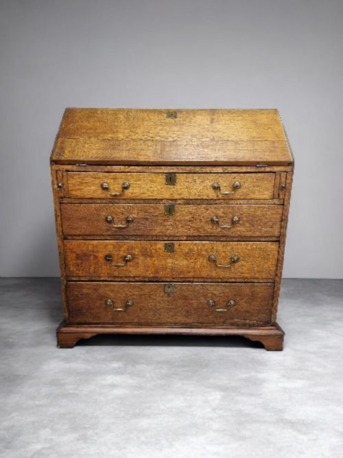 ANTIQUE VICTORIAN OAK WRITING BUREAU C1850 - ADDITIONAL PHOTO 2
