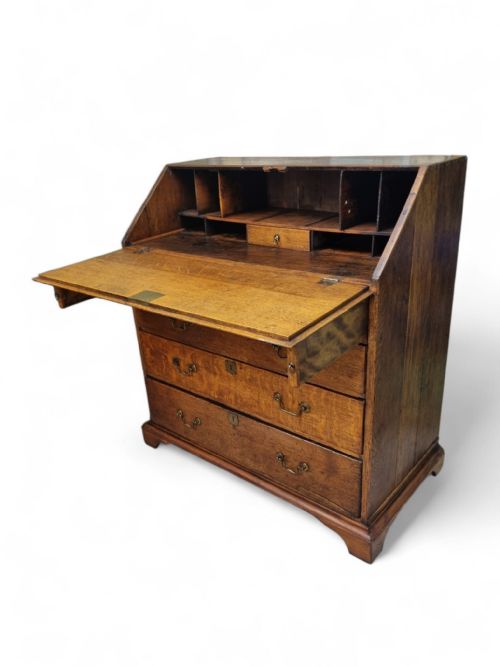ANTIQUE VICTORIAN OAK WRITING BUREAU C1850 - ADDITIONAL PHOTO 5