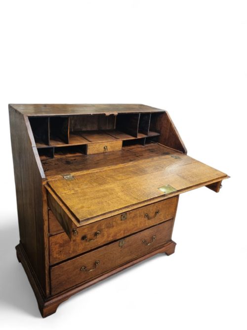 ANTIQUE VICTORIAN OAK WRITING BUREAU C1850 - ADDITIONAL PHOTO 6
