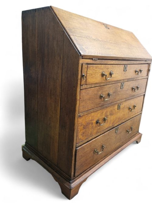 ANTIQUE VICTORIAN OAK WRITING BUREAU C1850 - ADDITIONAL PHOTO 10