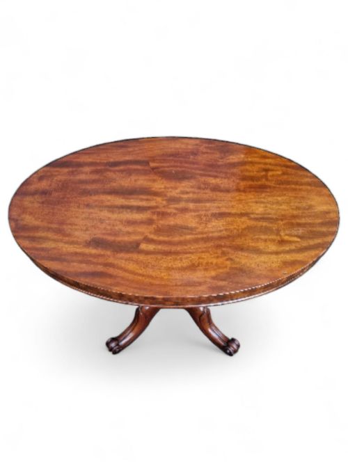 ANTIQUE MAHOGANY PEDESTAL TABLE ORIGINAL CASTORS C1890 - ADDITIONAL PHOTO 4