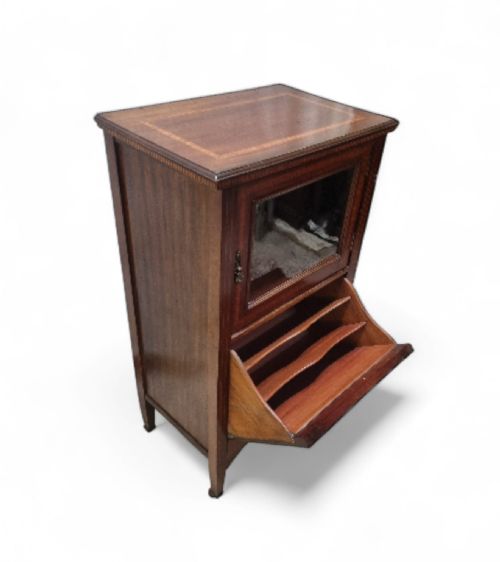 VINTAGE MAHOGANY MUSIC CABINET C1930 - ADDITIONAL PHOTO 1