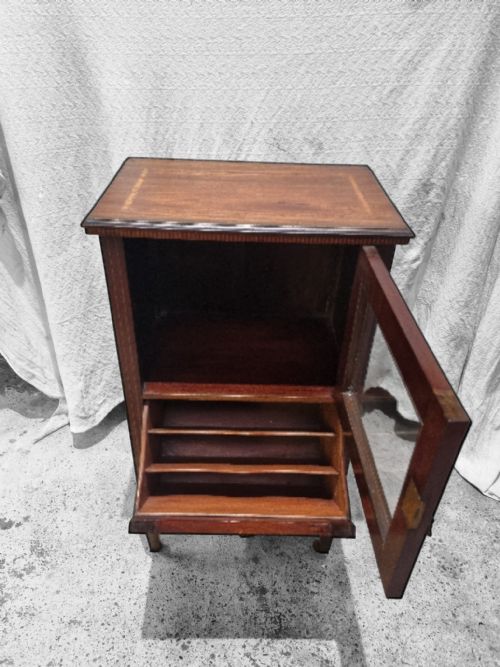 VINTAGE MAHOGANY MUSIC CABINET C1930 - ADDITIONAL PHOTO 3