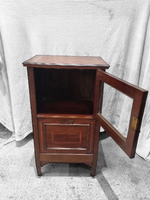 VINTAGE MAHOGANY MUSIC CABINET C1930 - ADDITIONAL PHOTO 4