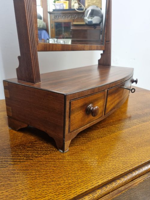 ANTIQUE DRESSING TABLE MIRROR THREE DRAWERS C1920 - ADDITIONAL PHOTO 1