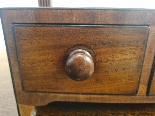 ANTIQUE DRESSING TABLE MIRROR THREE DRAWERS C1920 - ADDITIONAL PHOTO 3