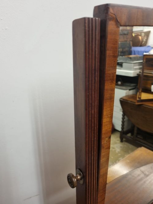 ANTIQUE DRESSING TABLE MIRROR THREE DRAWERS C1920 - ADDITIONAL PHOTO 5