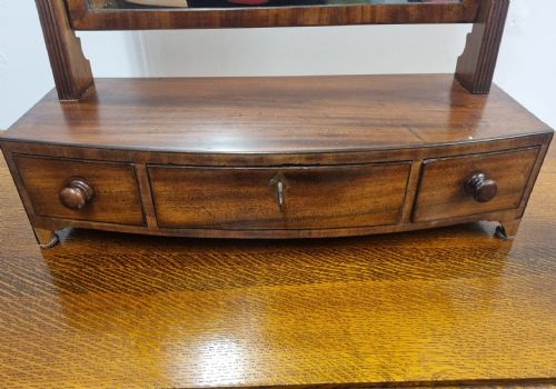 ANTIQUE DRESSING TABLE MIRROR THREE DRAWERS C1920 - ADDITIONAL PHOTO 7