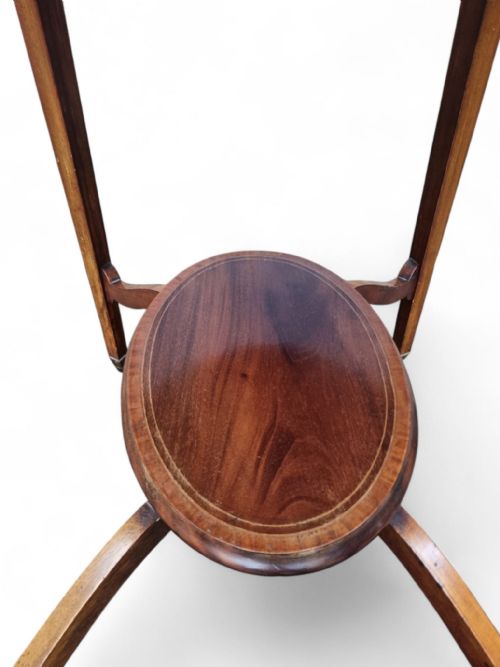 ANTIQUE EDWARDIAN OVAL OCCASIONAL TABLE ON CASTORS C1910 - ADDITIONAL PHOTO 6