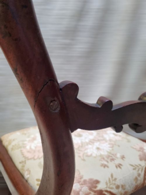 ANTIQUE PAIR OF VICTORIAN BALLOON BACK SIDE CHAIRS C18601880 - ADDITIONAL PHOTO 1