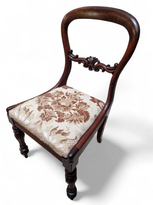 ANTIQUE PAIR OF VICTORIAN BALLOON BACK SIDE CHAIRS C18601880 - ADDITIONAL PHOTO 2