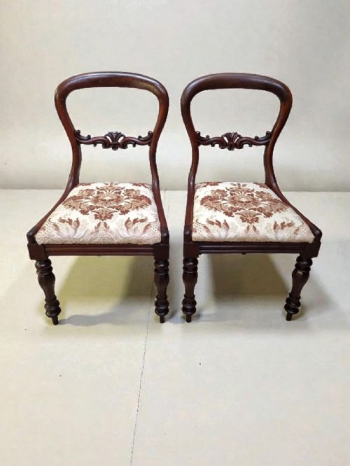 ANTIQUE PAIR OF VICTORIAN BALLOON BACK SIDE CHAIRS C18601880 - ADDITIONAL PHOTO 8