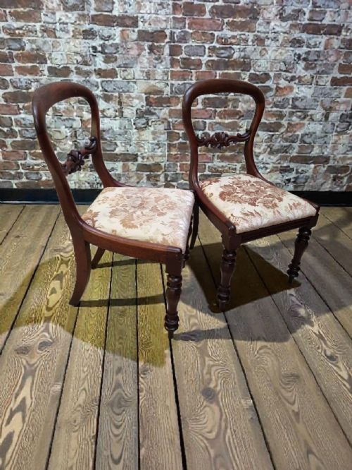 ANTIQUE PAIR OF VICTORIAN BALLOON BACK SIDE CHAIRS C18601880 - ADDITIONAL PHOTO 9