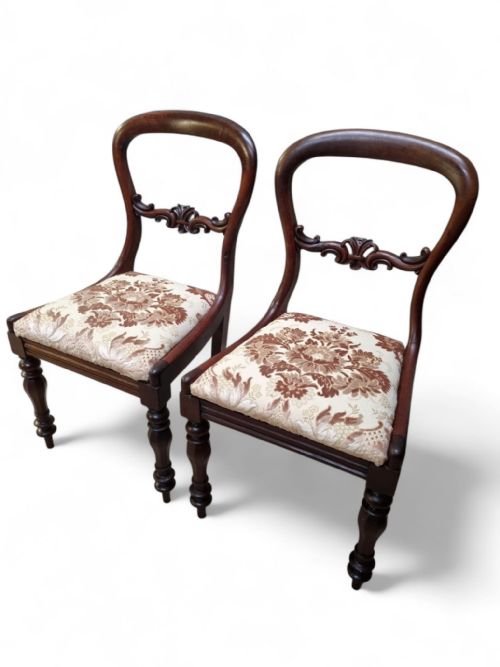 ANTIQUE PAIR OF VICTORIAN BALLOON BACK SIDE CHAIRS C18601880 - ADDITIONAL PHOTO 10