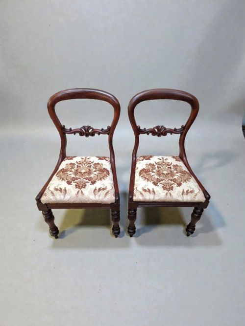 ANTIQUE PAIR OF VICTORIAN BALLOON BACK SIDE CHAIRS C18601880 - ADDITIONAL PHOTO 11