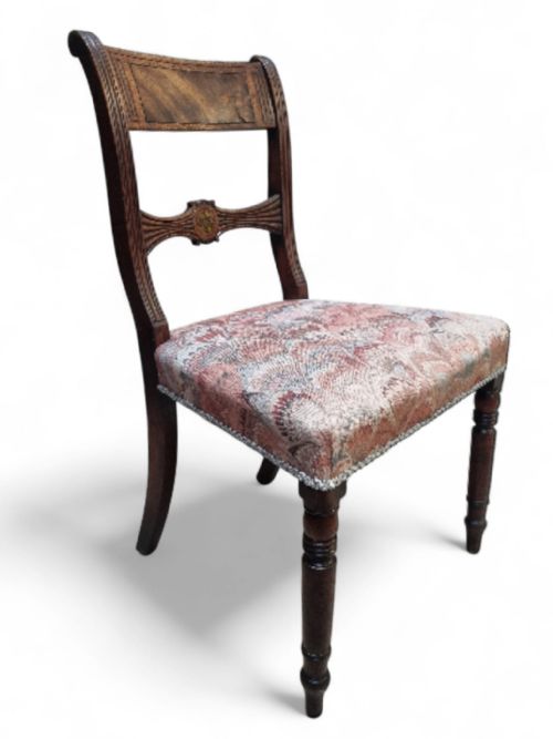 ANTIQUE VICTORIAN CARVED SIDE CHAIRS SET OF THREE C1870 - ADDITIONAL PHOTO 6