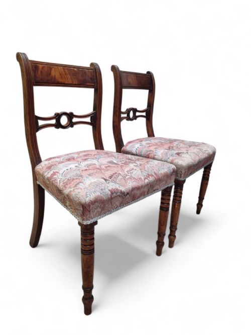 ANTIQUE WOODEN DINING CHAIRS C1880 SET OF 2 - ADDITIONAL PHOTO 1