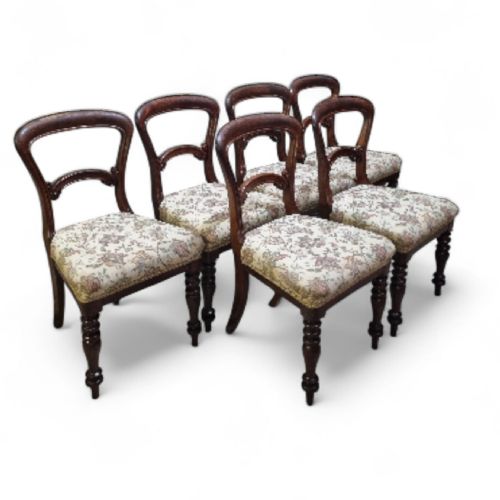 VICTORIAN DINING CHAIRS SET OF 6 C1880 - ADDITIONAL PHOTO 1