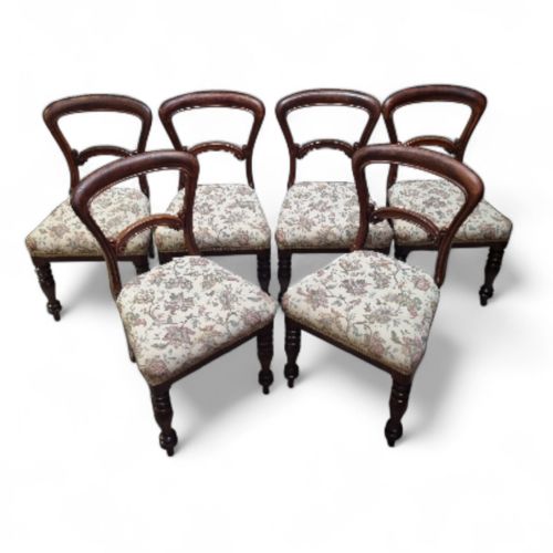 VICTORIAN DINING CHAIRS SET OF 6 C1880 - ADDITIONAL PHOTO 8
