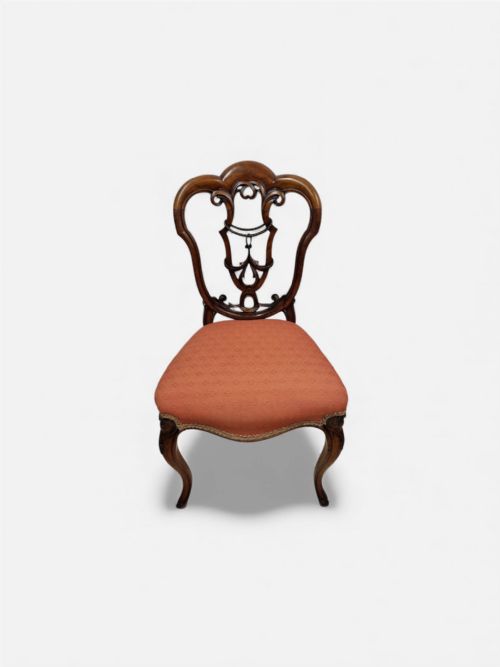 ANTIQUE WALNUT SIDE CHAIR C1890 PIERCED SPLAT BACK - ADDITIONAL PHOTO 10
