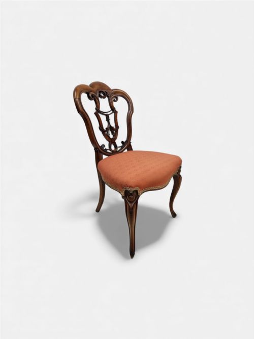 ANTIQUE WALNUT SIDE CHAIR C1890 PIERCED SPLAT BACK - ADDITIONAL PHOTO 11