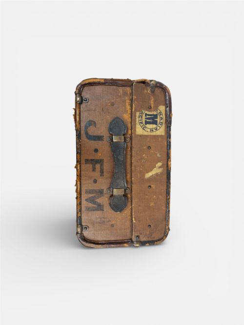 ANTIQUE TRAVEL TRUNK STORAGE CHEST C1920 - ADDITIONAL PHOTO 7