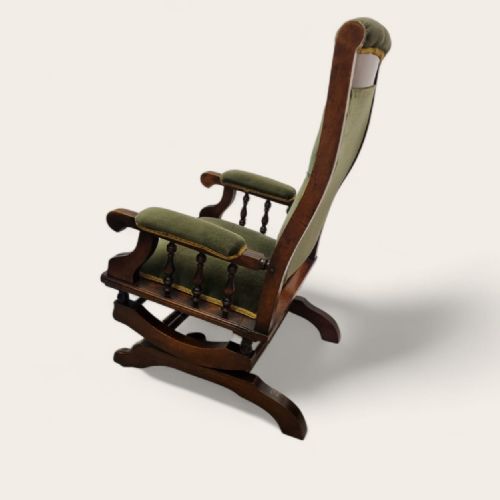 ANTIQUE TRADITIONAL AMERICAN ROCKING CHAIR C1920 - ADDITIONAL PHOTO 6
