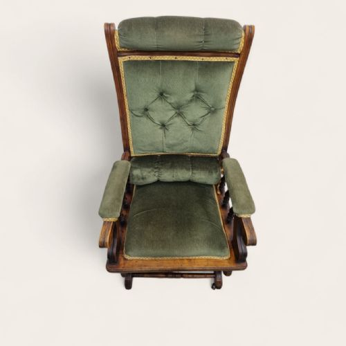 ANTIQUE TRADITIONAL AMERICAN ROCKING CHAIR C1920 - ADDITIONAL PHOTO 8
