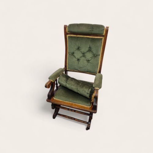 ANTIQUE TRADITIONAL AMERICAN ROCKING CHAIR C1920 - ADDITIONAL PHOTO 9
