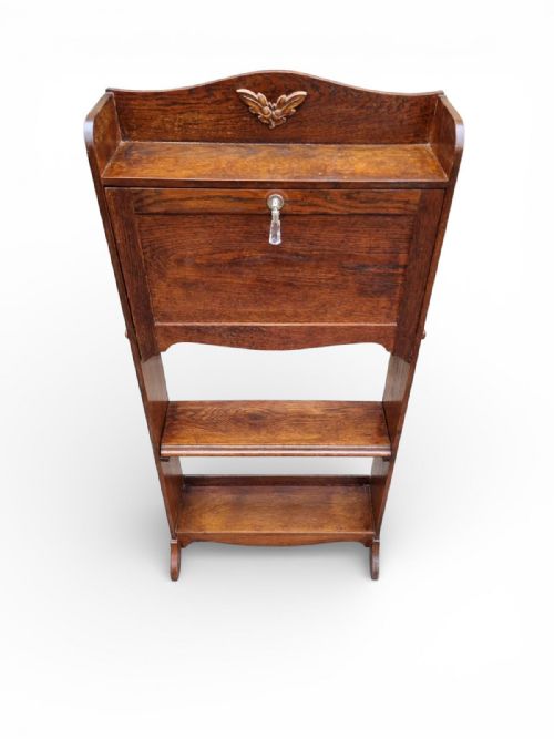 VINTAGE OAK WRITING BUREAU C1920 - ADDITIONAL PHOTO 2