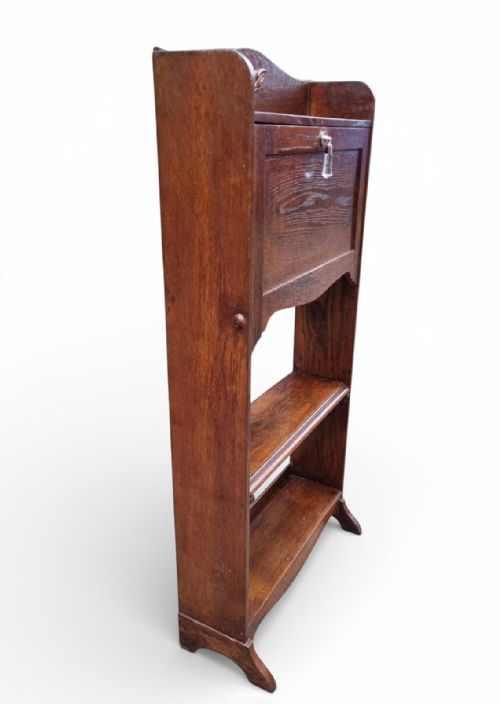 VINTAGE OAK WRITING BUREAU C1920 - ADDITIONAL PHOTO 4