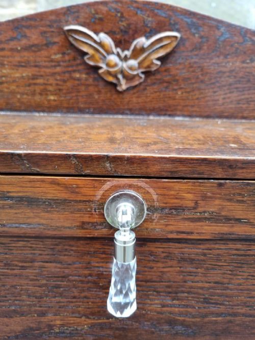 VINTAGE OAK WRITING BUREAU C1920 - ADDITIONAL PHOTO 7