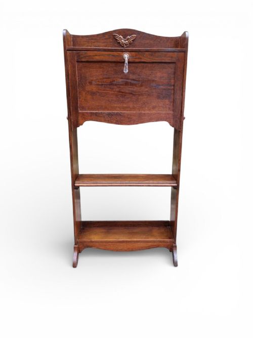 VINTAGE OAK WRITING BUREAU C1920 - ADDITIONAL PHOTO 9