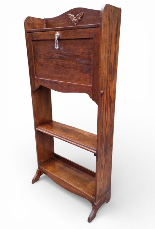 VINTAGE OAK WRITING BUREAU C1920 - ADDITIONAL PHOTO 10