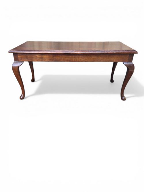 ANTIQUE SOLID OAK COFFEE TABLE CABRIOLE LEGS C1910 - ADDITIONAL PHOTO 1